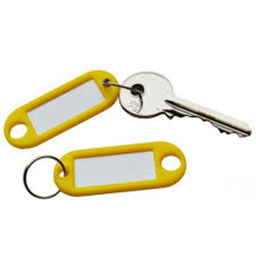 Picture of KEY TAGS 10MM YELLOW